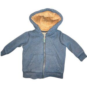 🐲3 FOR $9🦄 Carter's Boys Hooded Faux Fur Lined Full Zip Zipper Jacket Hoodie